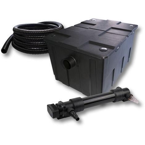 SunSun 1 cámara Filtro para 60000l estanque con 36W UVC 6 Clarificador 5m tubo jardin