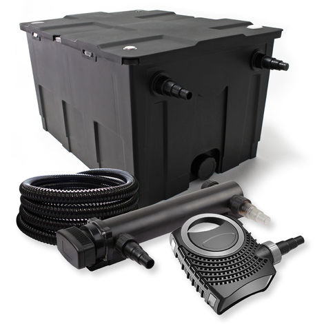 SunSun 1 Cámara Filtro Set 60.000 l 36W UVC 3 Clarificador NEO8000 70 W Bomba Manguera