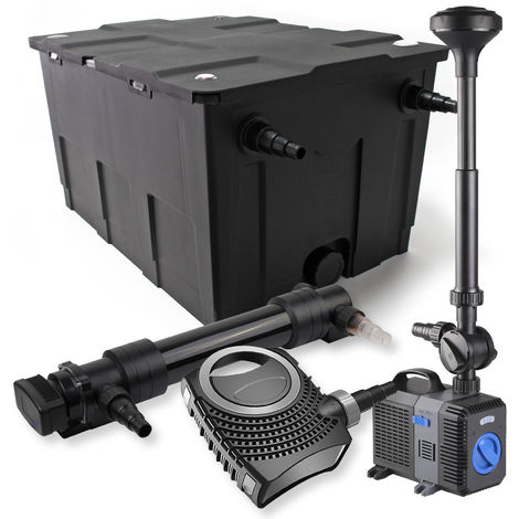 SunSun 1 Cámara Filtro Set 60.000 l 36W UVC 6 Clarificador NEO10000 80 W Bomba Fuente