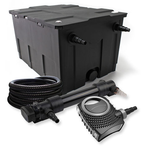 SunSun 1 Cámara Filtro Set 60.000 l 36W UVC 6 Clarificador NEO8000 70 W Bomba Manguera