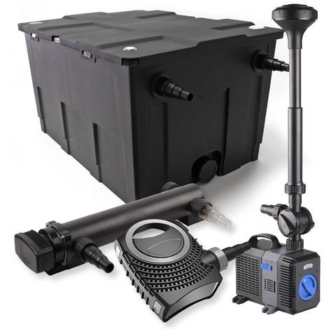 SunSun 1 Cámara Filtro Set 60.000 l 36W UVC Clarificador NEO1 0000 80 W Bomba Fuente