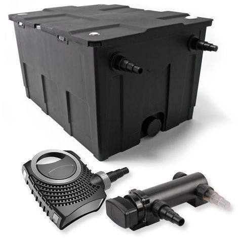 SunSun 1 Cámara Filtro Set 60.000l con 18W UVC Clarificador y NEO8000 70W Bomba jardin