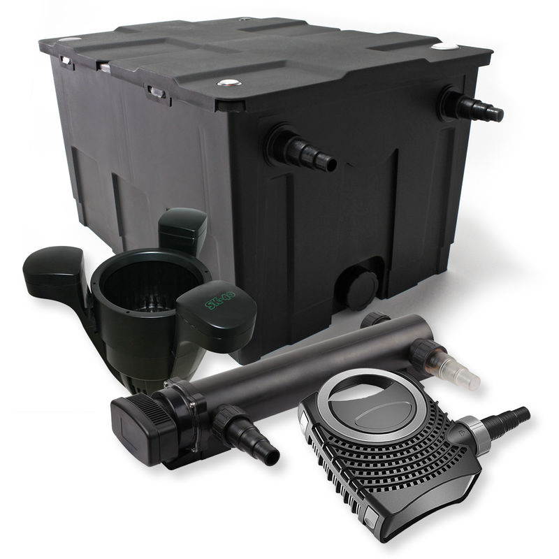 

Wiltec - SunSun 1 Cámara Filtro Set 60.000 l 36 W UVC 3 Clarificador NEO8000 70 W Bomba Skimmer