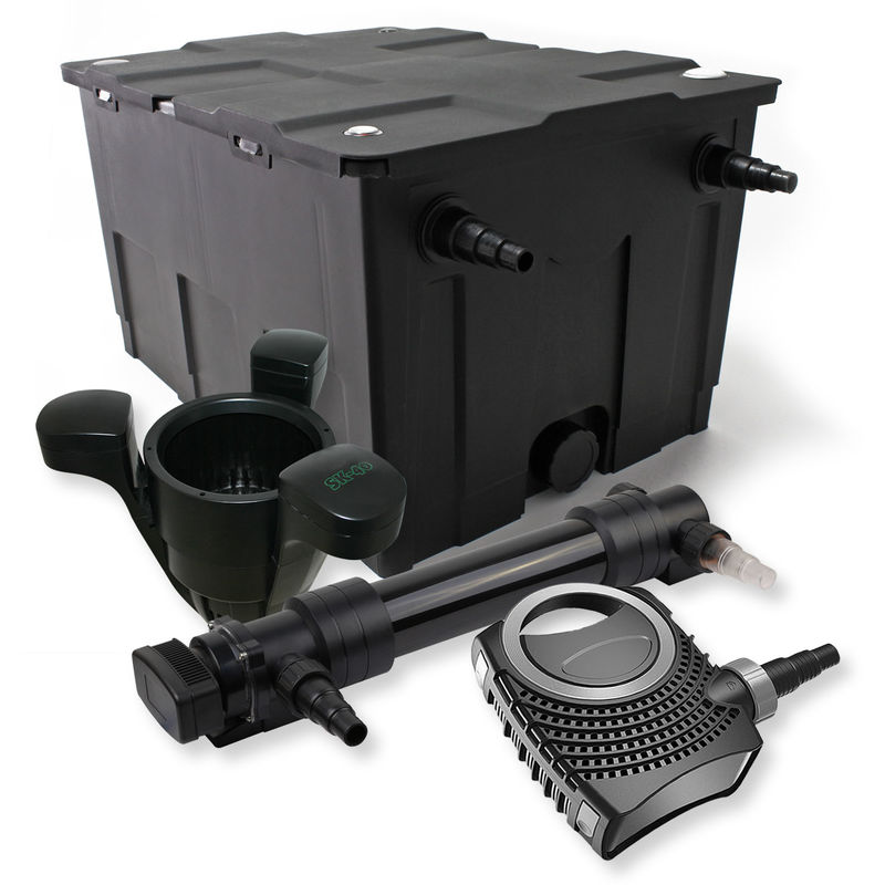 

SunSun 1 Cámara Filtro Set 60.000 l 36W UVC 6 Clarificador NEO1 0000 80 W Bomba Skimmer