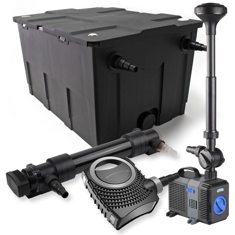 

Wiltec - SunSun 1 Cámara Filtro Set 60.000 l 36W UVC 6 Clarificador NEO10000 80 W Bomba Fuente