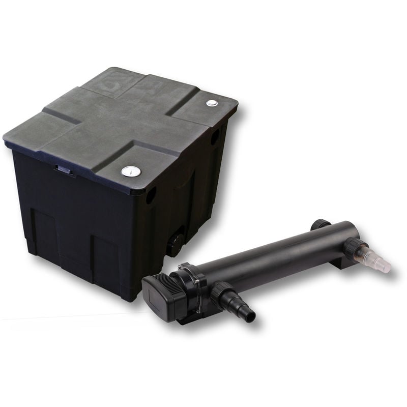 

SunSun 1 de cámara Juego de filtros para 12.000l Estanque con 24W UVC 3 Clarificador jardin