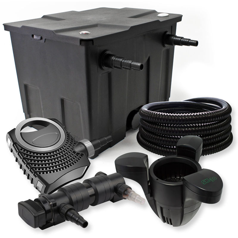 

Wiltec - SunSun 1 Filtros Cámaras de 12000l 18W UV Clarificador NEO7000 50W Bomba Manguera Skimmer jardin