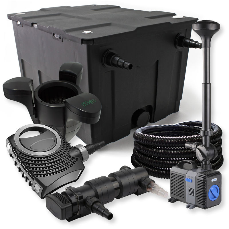 

Wiltec - SunSun 1 Juego de cámara para 60.000 l con 18 W UV clarificador neo7000 50 W Manguera fuente Skimmer