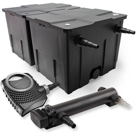 SunSun 2 de cámara filtro Set 60.000l 36W UVC 3 Clarificador neo1 0000 80W Bomba jardin