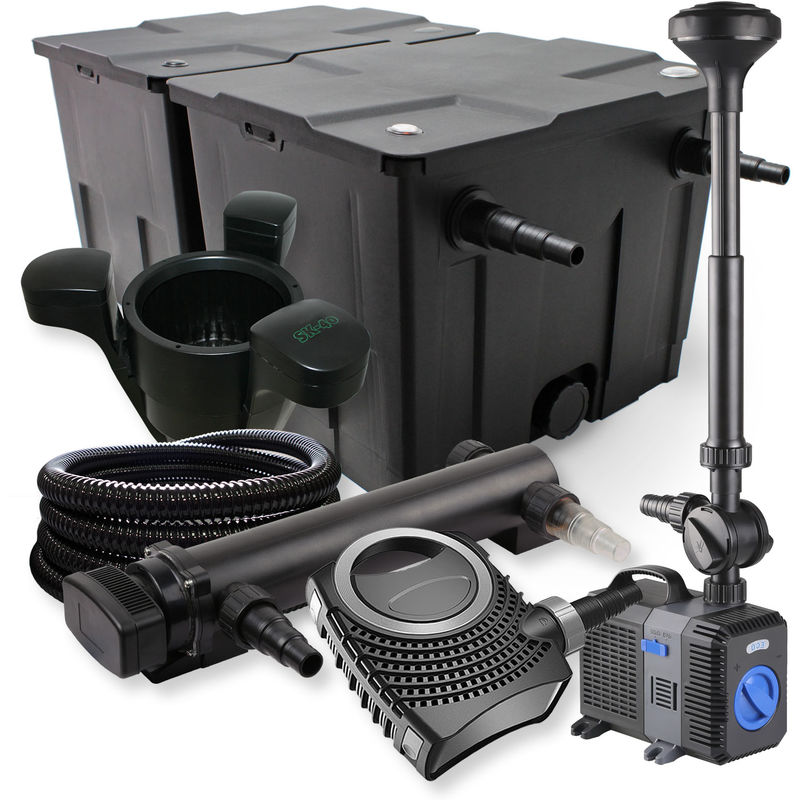 

Wiltec - SunSun 2 Cámara 60000l 36W UVC Clarificador neo8000 70W Bomba Manguera Funete Skimmer Jardin