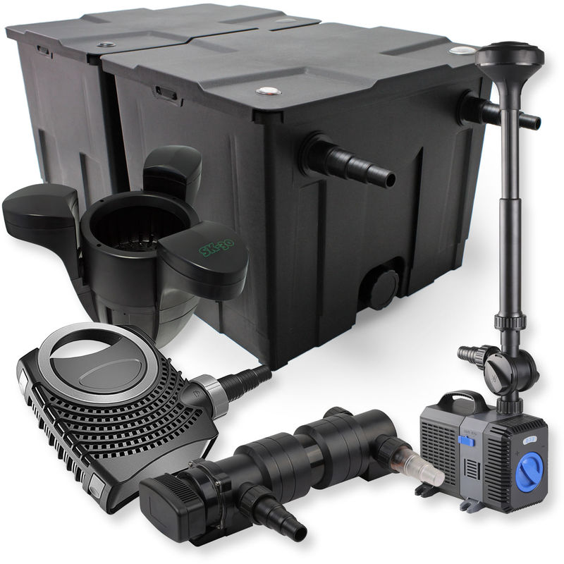 

Wiltec - SunSun 2 de cámara filtro Set 60000l 24W UVC Clarificador neo7000 50W Bomba Fuente Jardin