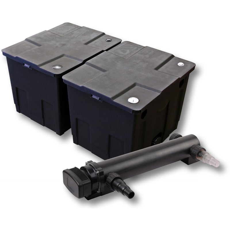 

Wiltec - SunSun 2 de cámara Juego de filtros para 60.000 l Estanque con 24 W UVC 3 Clarificador jardin