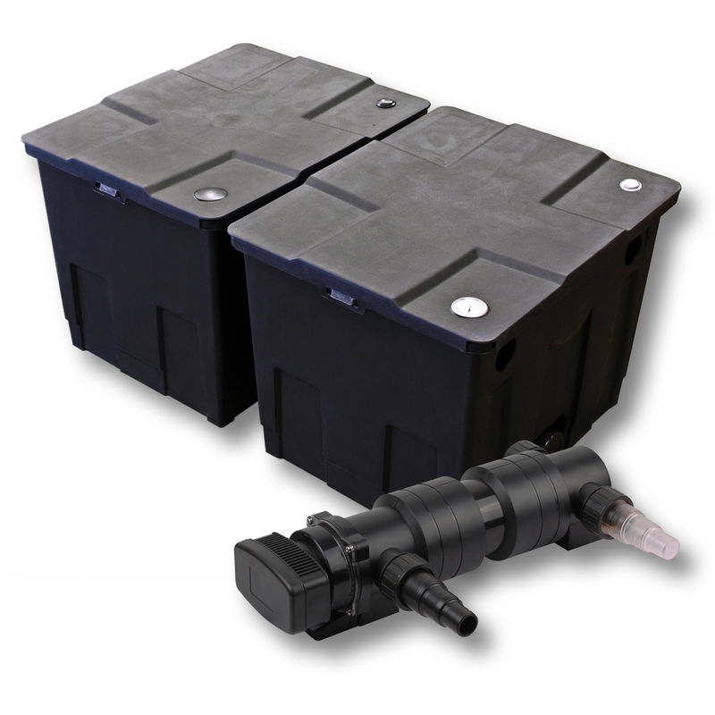 

Wiltec - SunSun 2 de cámara Juego de filtros para 60.000 l Estanque con 24 W UVC 6 Clarificador jardin