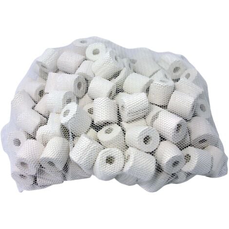 SunSun Anneaux céramiques pour Filtre d’aquarium externe HJS-30 – 500 g – 18 x 16 x 16 mm – Ø 8 mm – Matériau filtrant nouilles céramiques
