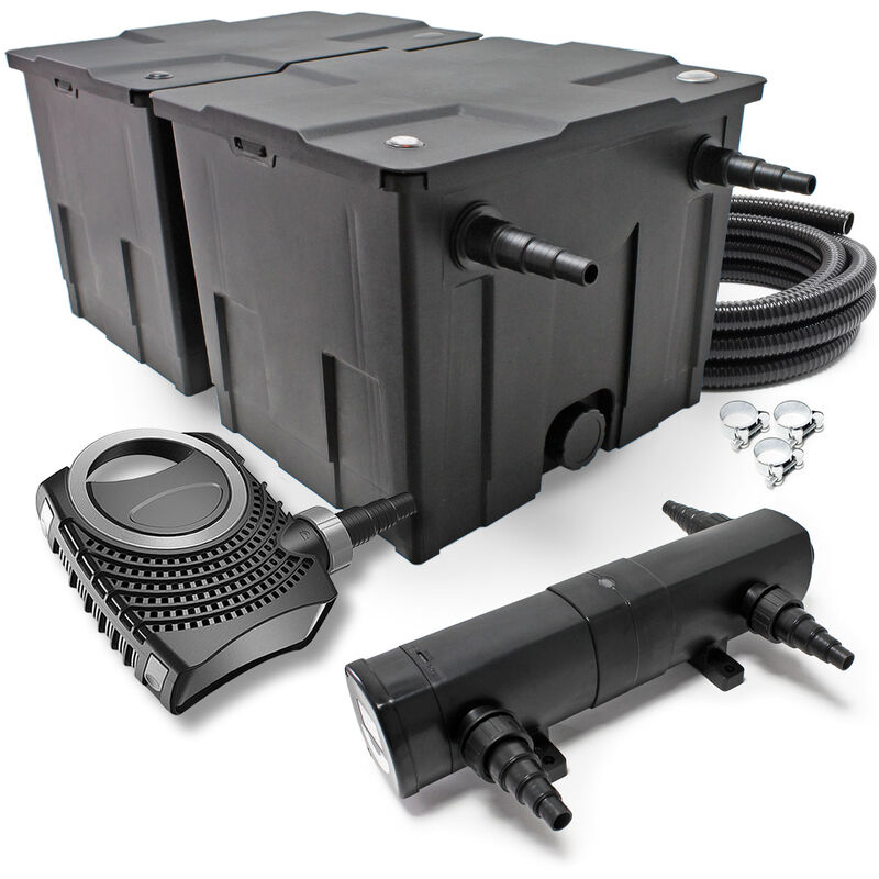 

Wiltec - SunSun CBF-350B CUV-236 36W SET NEO12000 Bomba Manguera Set de filtro para estanque