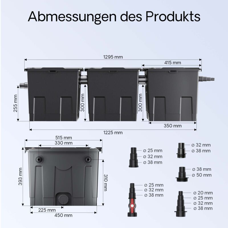 Ersatzschwämme für CBF-350 B Teichfilter Kammerfilter Filter Ersatzschwamm Set
