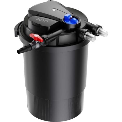 SunSun CPA-30000 Filtre de bassin à pression avec stérilisation UV - 473 x 473 x 729 mm - 55 W / étang 60000 l max. / réservoir - Nettoyage facile - Filtration eau à grand débit