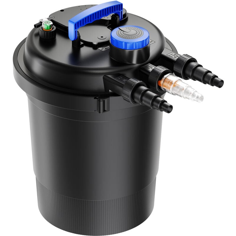 Wiltec CPF-250 Filtre de bassin à pression avec uv 11W jusqu'à 10000l Nettoyage facile
