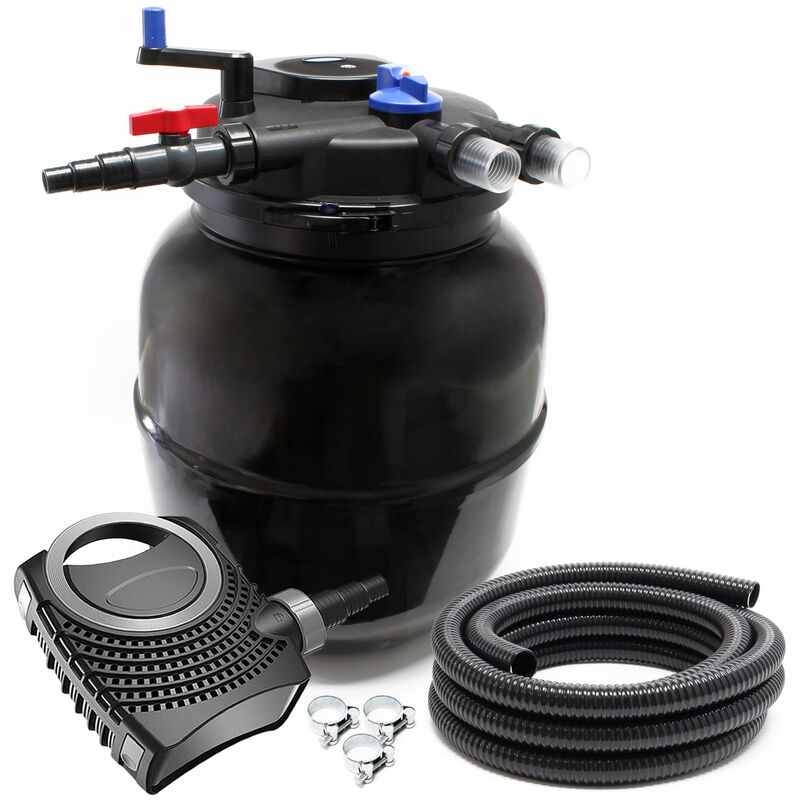 

Wiltec - SunSun CPF-50000 SET 80000l 55W UVC NEO6000 Bomba Manguera Set de filtro para estanque