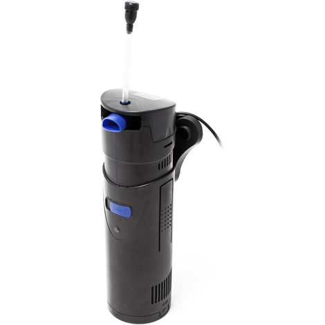 SunSun CUP-809 Filtro interno para acuario 700 l/h 4en1 con bomba para acuario, clarificador UVC de 9 W, tubo de oxígeno, con esponja filtrante y biobolas