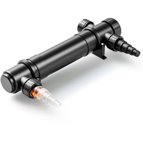 SunSun CUV-136 Stérilisateur Clarificateur de bassins ou d’étang – max. de 4500 l/h – avec Lampe rayons UV-C 36 W – pour Poissons et plantes aquatiques – Cours d’eau droit