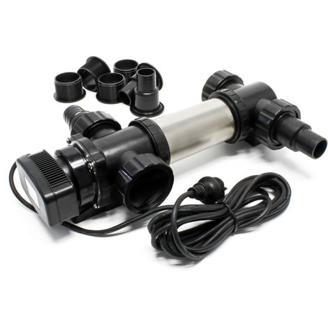 SunSun CUV-724 clarificador agua estanque acero inoxidable filtro luz UV 24W aclarador agua jardín