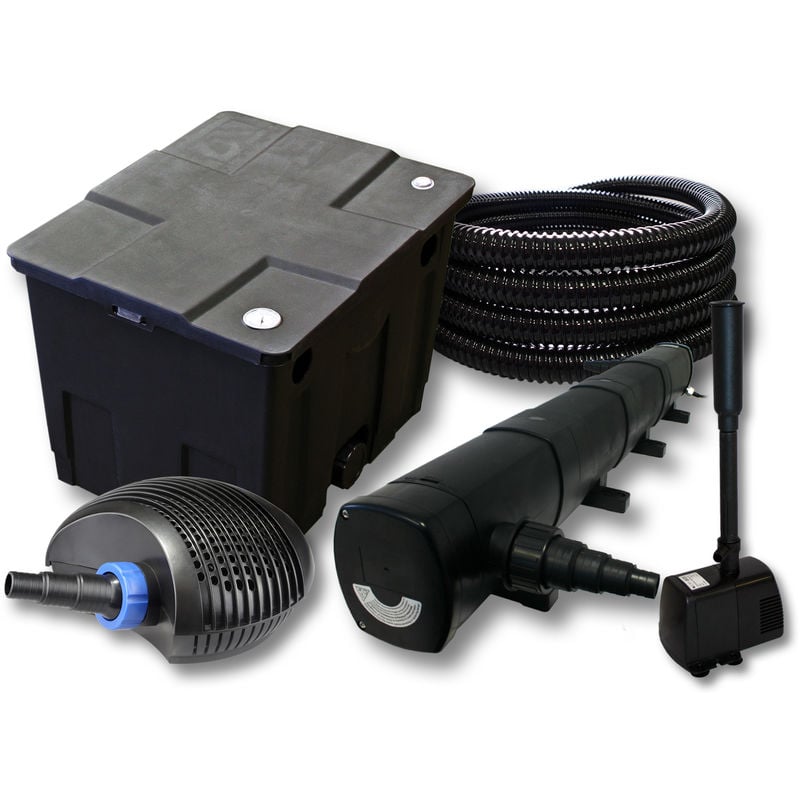 

Wiltec - SunSun filtración estanque 12000L con 72W Clarificador CTF Éco Bomba con 40W 25m tubo fuente