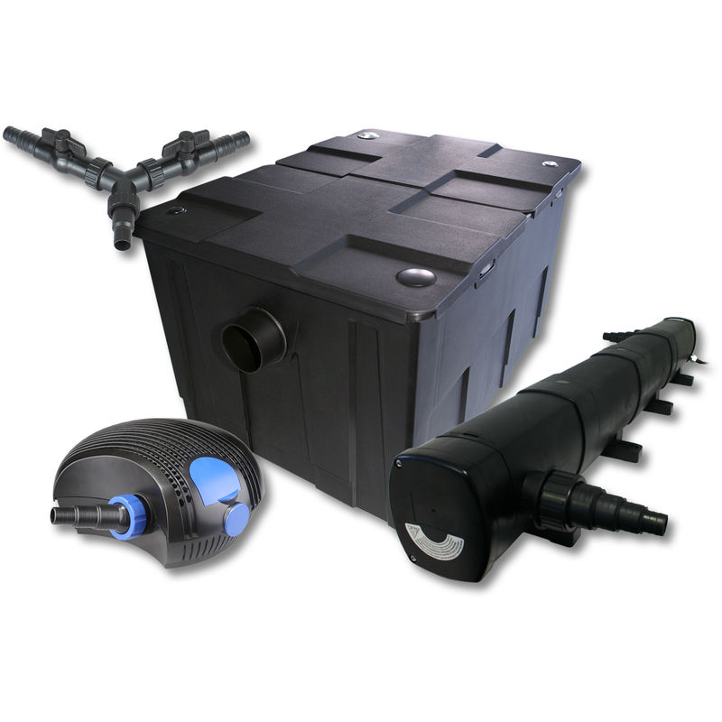 

Wiltec - SunSun filtro 60000l Estanque con 72 W Clarificador y 100 W ECO Bomba jardin