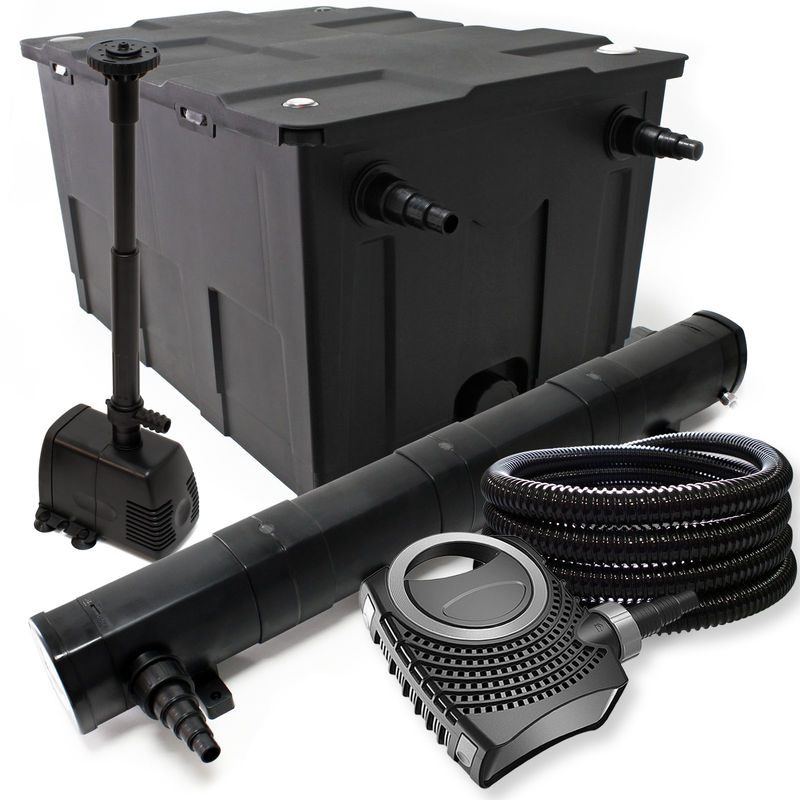 

Wiltec - SunSun filtro estanque bio 60.000l 72W UVC clarificador bomba manguera 25m Bomba para fuente jardin