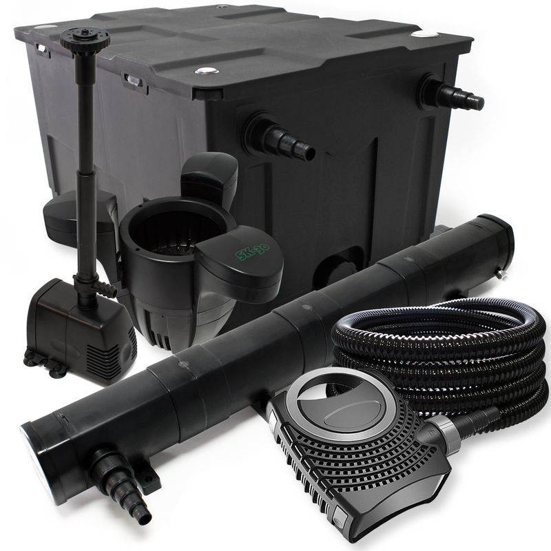

Wiltec - SunSun filtro estanque bio 60.000l 72W UVC clarificador bomba tubo 25m fuente Bomba skimmer jardin