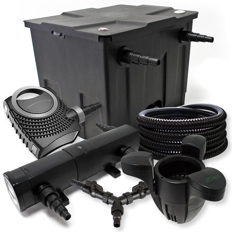 

SunSun Filtro estanques 12 000L 18W Clarificador NEO8000 70W bomba tubo de 25m skimmer SK30