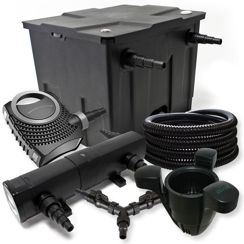

Wiltec - SunSun Filtro estanques 12 000L 24W Clarificador NEO8000 70W bomba tubo 25m skimmer SK40