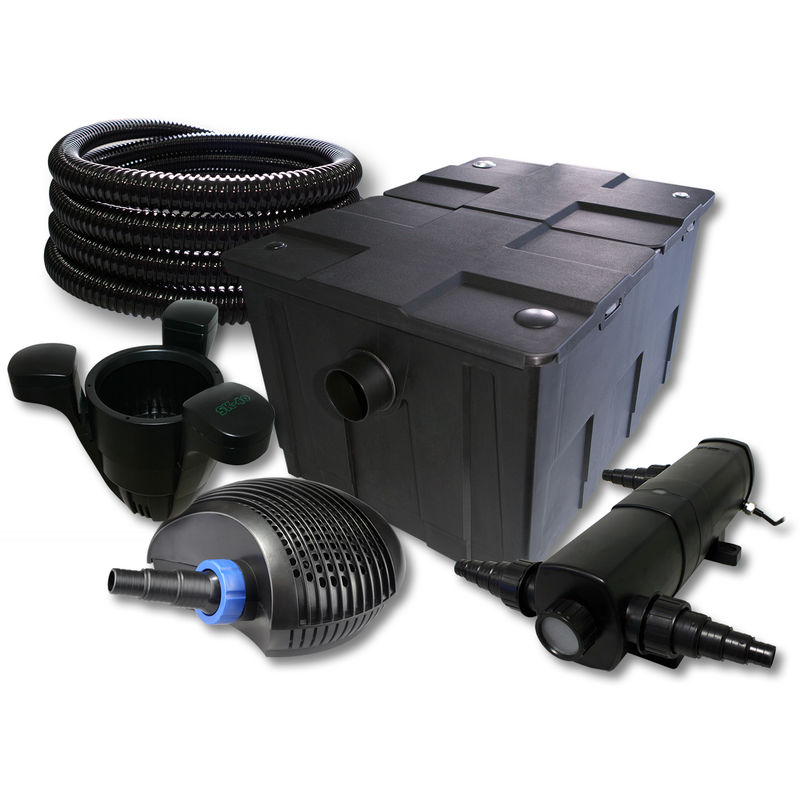 

Wiltec - SUNSUN filtro para 60000l Estanque con 18W Clarificador y 40W ECO Bomba 25m Manguera Skimmer SK40