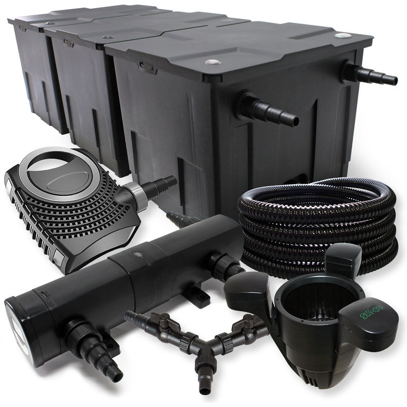 

Wiltec - SunSun filtro para 90000l Estanque 18 W clarificador neo8000 70 W Bomba 25 m Manguera Skimmer SK40