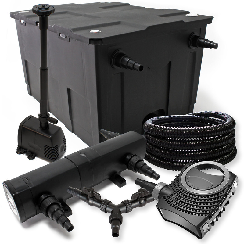 

Wiltec - SunSun Filtro Set 60000l Estanque 24W Clarificador NEO8000 70W Bomba 25m Tubo Bomba Fuente jardin