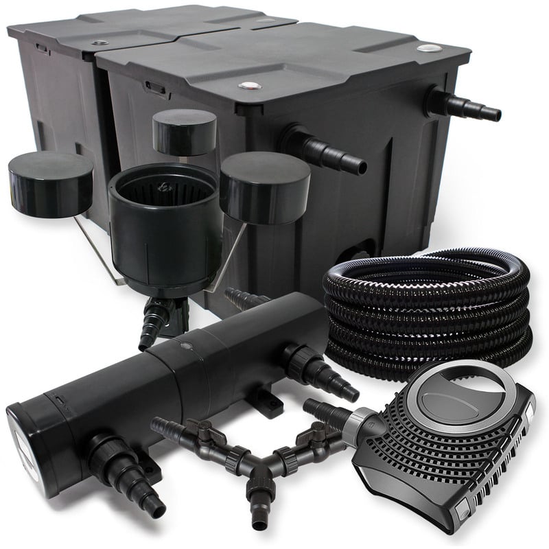 

Wiltec - SUNSUN Filtro Set 60000l Estanque 36W Clarificador NEO8000 70W Bomba 25m Tubo Skimmer