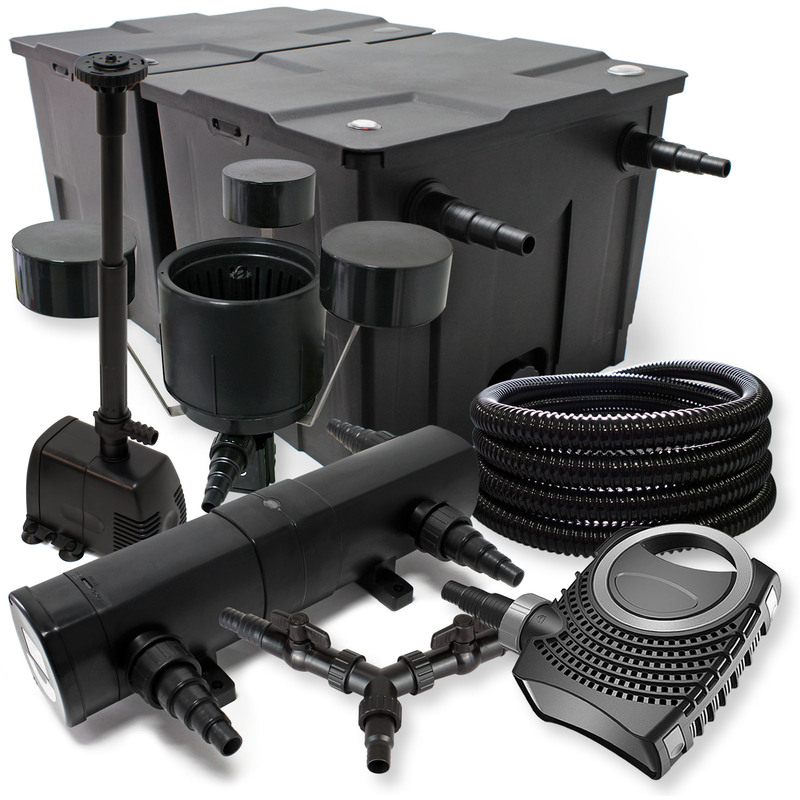 

Wiltec - SunSun Filtro Set 60000l Estanque 36W Clarificador NEO8000 70W Bomba 25m Tubo Skimmer Bomba Fuente