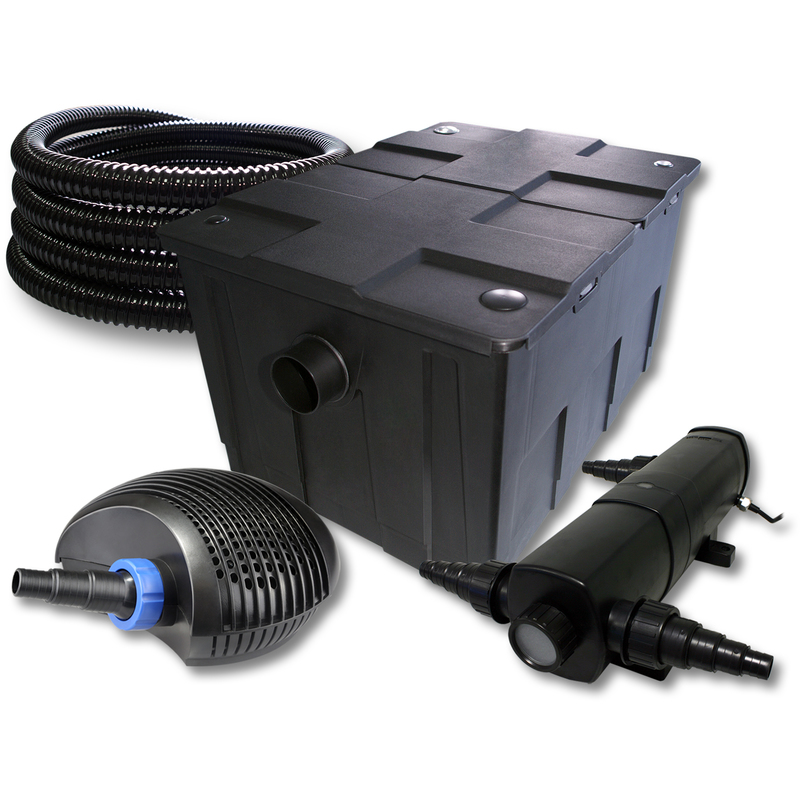

Wiltec - SunSun Filtro Set para 60000l Estanque con 24W Clarificador y 40W ECO Bomba 25m Tubo jardin