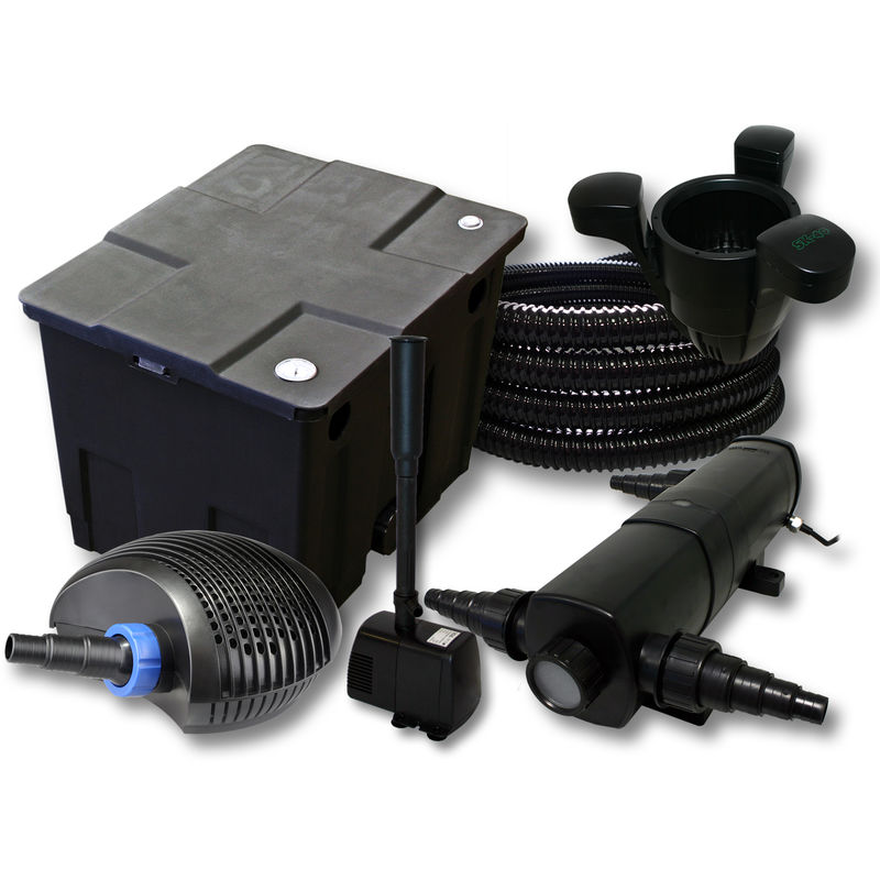 

Wiltec - SunSun filtros 12000L Estanque 24W Clarificador CTF Eco 40W Bomba 25m tubo Skimmer SK40 fuente