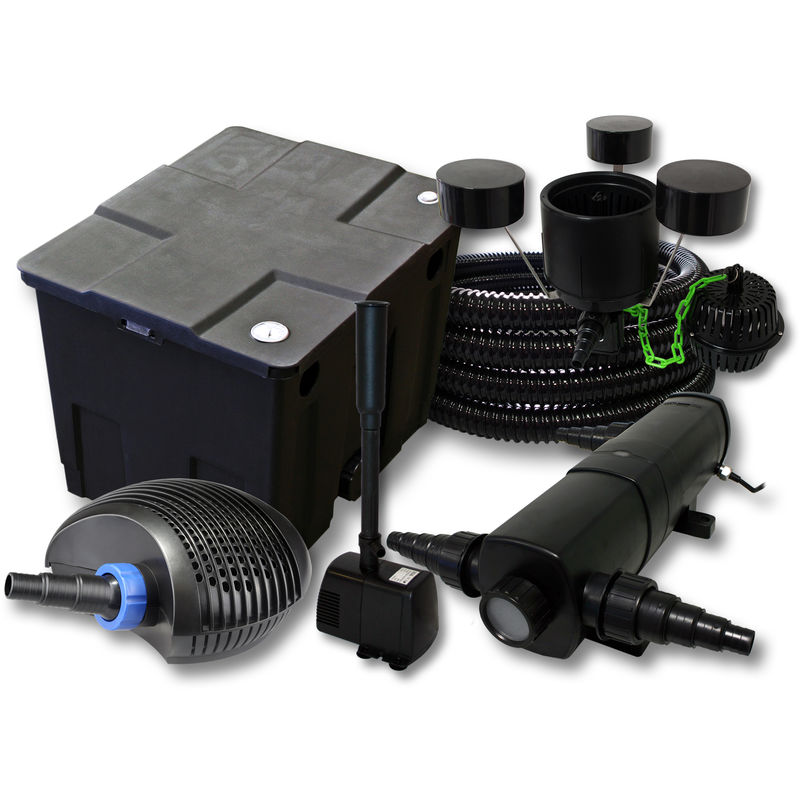 

SunSun filtros 12000L Estanque 36W Clarificador CTF Eco 20W Bomba 25m tubo Skimmer csp250 fuente