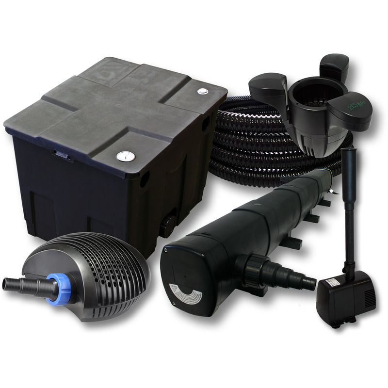 

SunSun filtros 12000L Estanque 72W Clarificador CTF Eco 20W Bomba 25m tubo Skimmer SK30 fuente