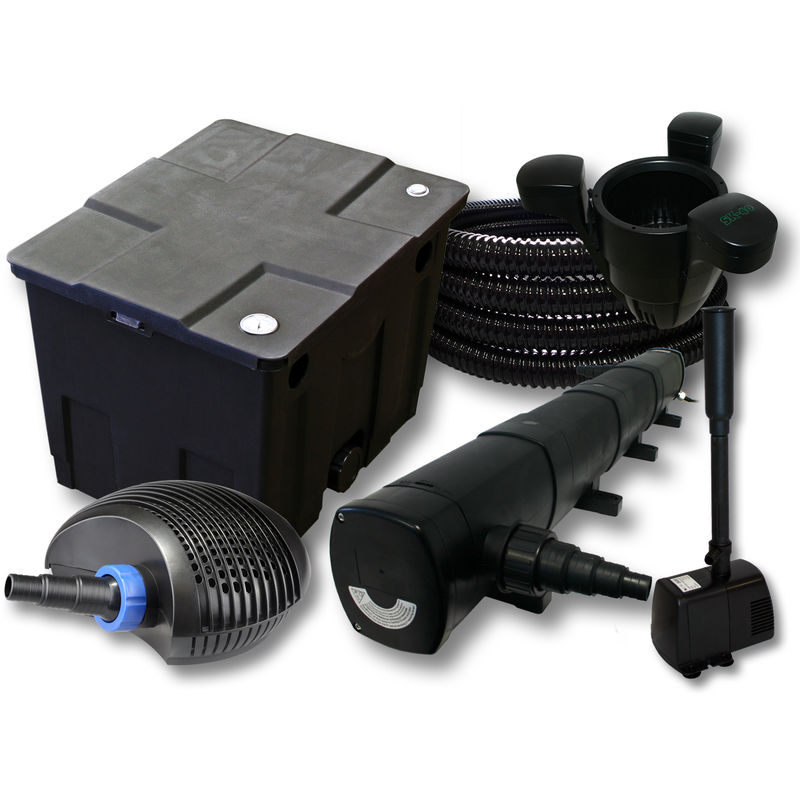 

Wiltec - SunSun filtros 12000L Estanque 72W Clarificador CTF Eco 20W Bomba 25m tubo Skimmer SK40 fuente