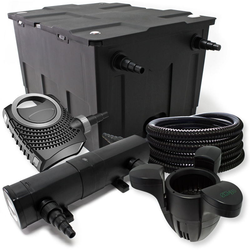 

Wiltec - SunSun filtros estanque bio 60000l 18W UVC clarificador 80W Bomba tubofuente Bomba skimmer jardin