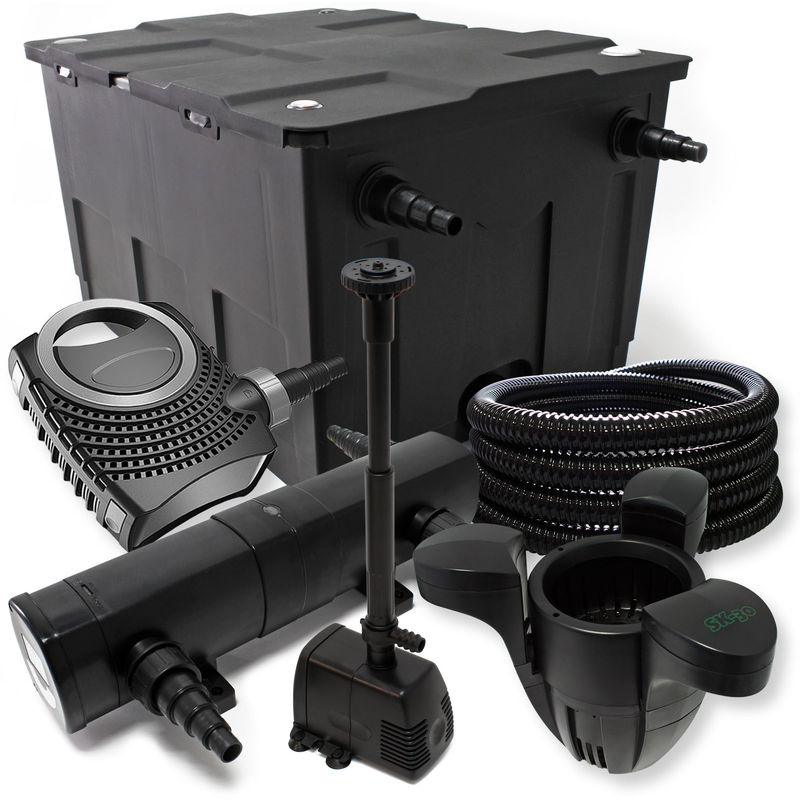 

Wiltec - SunSun filtros estanque bio 60.000l supereco Bomba manguera de 25 m y 36 W UVC clarificador jardin