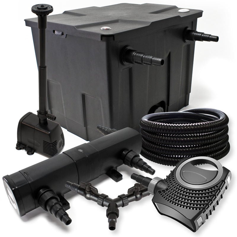 

Wiltec - SunSun filtros para 12.000l Estanque 24W Clarificador neo8000 70W Bomba 25m tubo funente