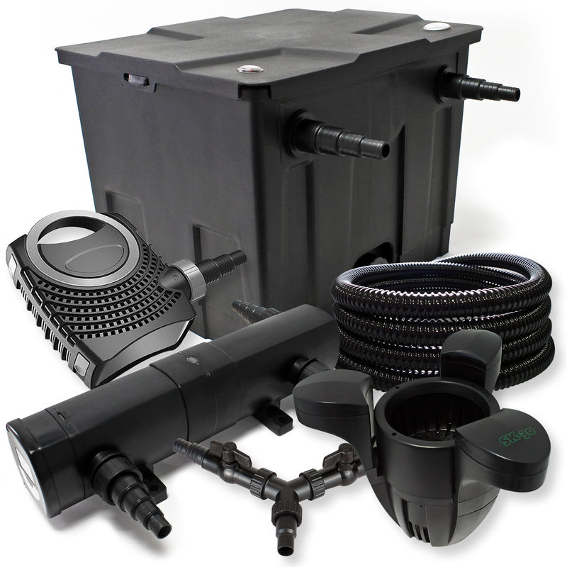 

Wiltec - SunSun filtros para 12.000 l Estanque 24 W Clarificador neo8000 70 W Bomba 25 m tubo Skimmer SK30