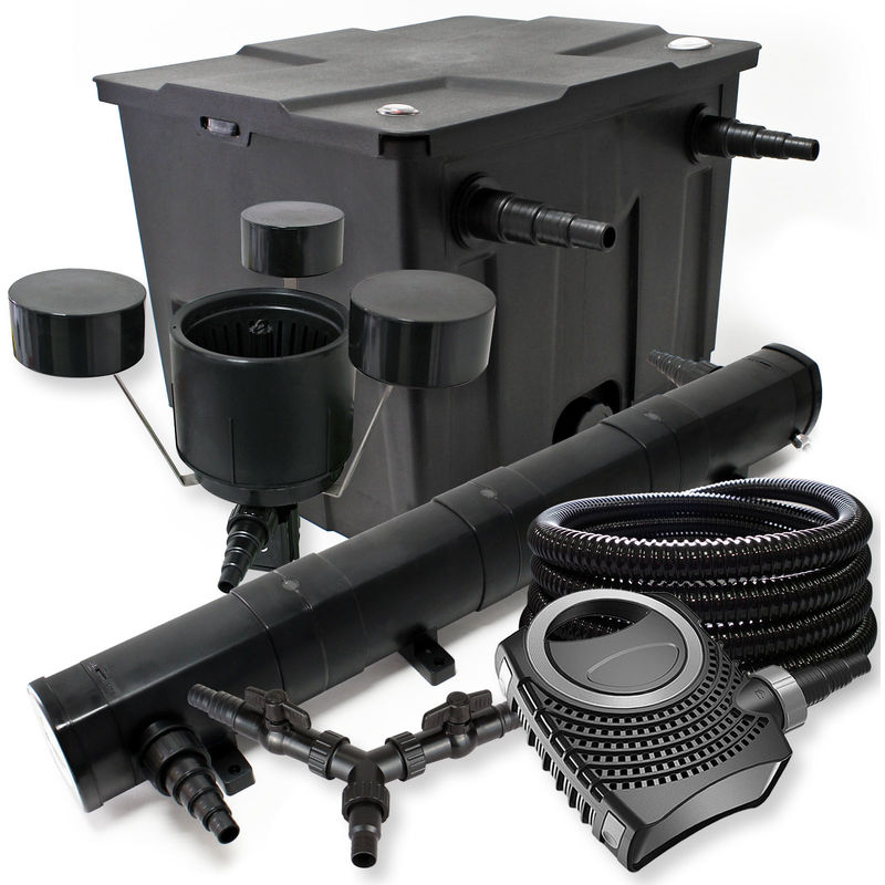 

Wiltec - SunSun filtros para 12.000 l Estanque 72 W Clarificador neo8000 70 W Bomba 25 m tubo Skimmer csp250