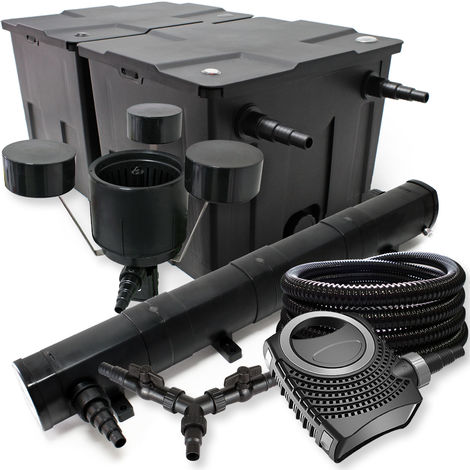 SUNSUN filtros para 60.000l Estanque 72W Clarificador neo8000 70W Bomba 25m Manguera Skimmer