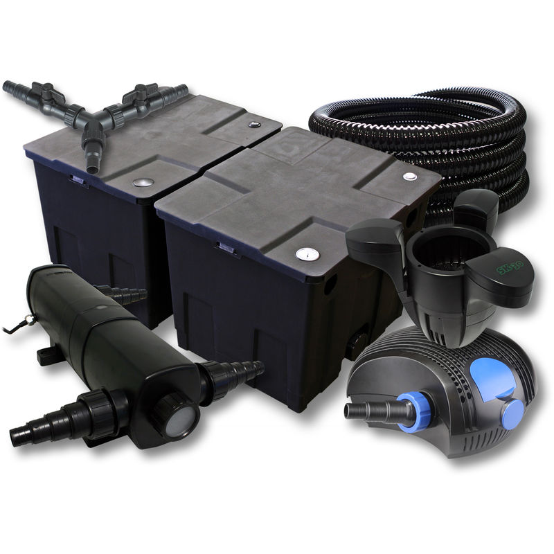 

SUNSUN filtros para 60.000l Estanque con 18W Clarificador y 100W ECO Bomba 25m Manguera Skimmer SK30