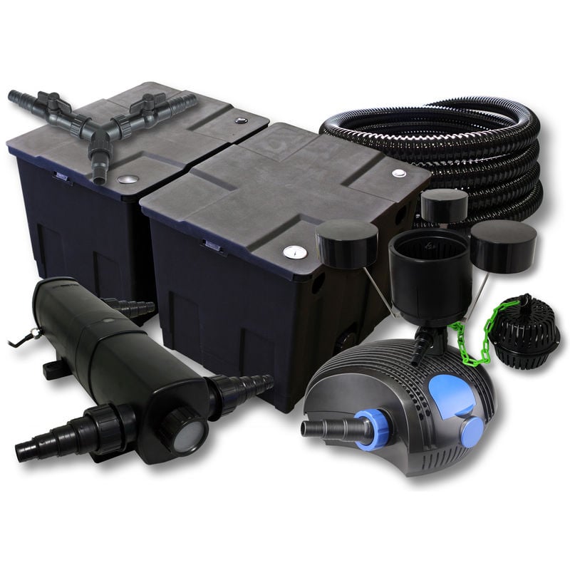 

Wiltec - SUNSUN filtros para 60.000l Estanque con 24W Clarificador y 100W ECO Bomba 25m Manguera Skimmer